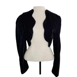 𝅺Dave and Johnny Vintage Velvet Cropped Jacket